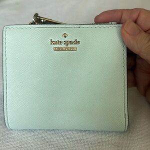 Kate Spade Mint Green Wallet Textured Leather Classic Design